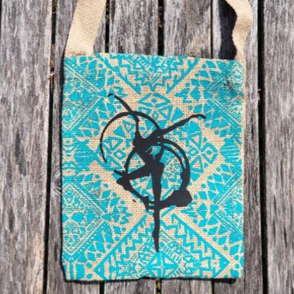 DMB Firedancer Jute Burlap Shoulder Bag Purse